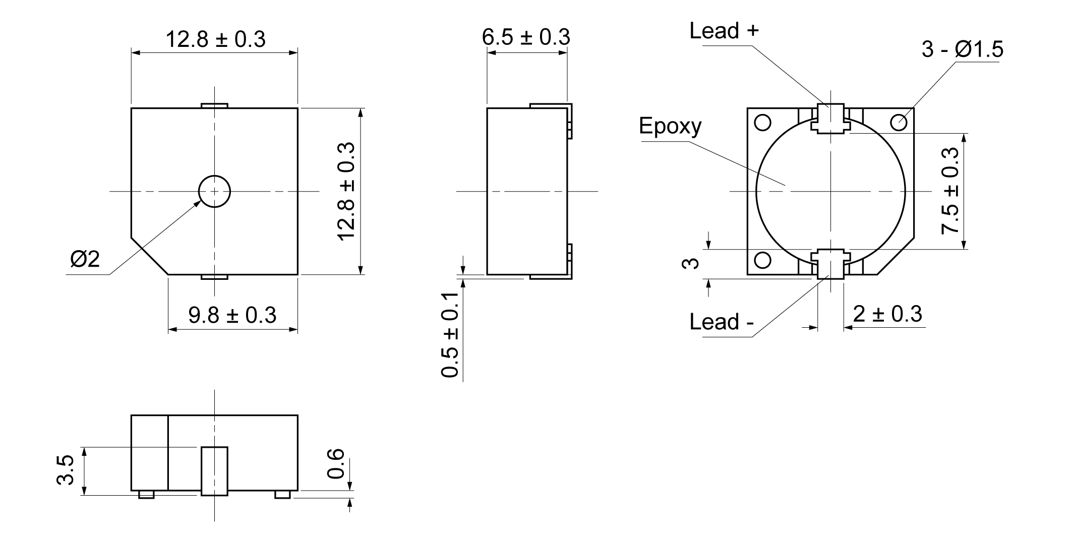 SMT1365T-24A1-16 Mechanical Drawing